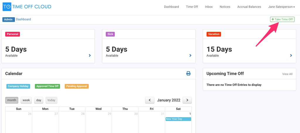 Time Off Request Workflow
